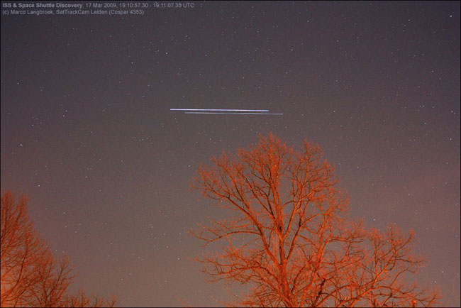Look, Up in the Southern Sky: Shuttle with Space Station for Last Time